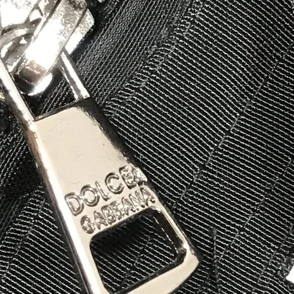 Dolce & Gabbana Jacket Mens 46 Black Made in Italy Utility Zip Pockets Lined - Picture 4 of 12